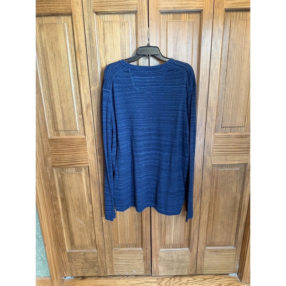 Eddie Bauer Men's Tall XL Wool Blend Sweater V-Neck Blue Long Sleeve NWT - Picture 8 of 8